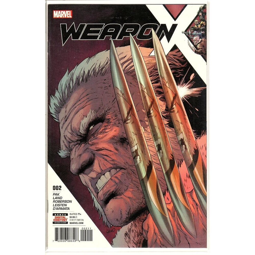 Marvel Weapon X no.2 Comic Pak, Land, Roberson, Leisten, DArmata Variant 2017